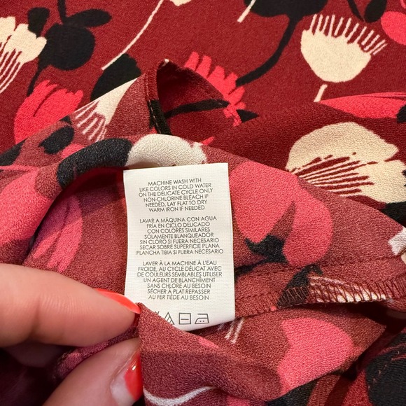 Cabi Womens Burgundy Floral Print Spaghetti Strap Tank Top Size Large - Picture 5 of 8